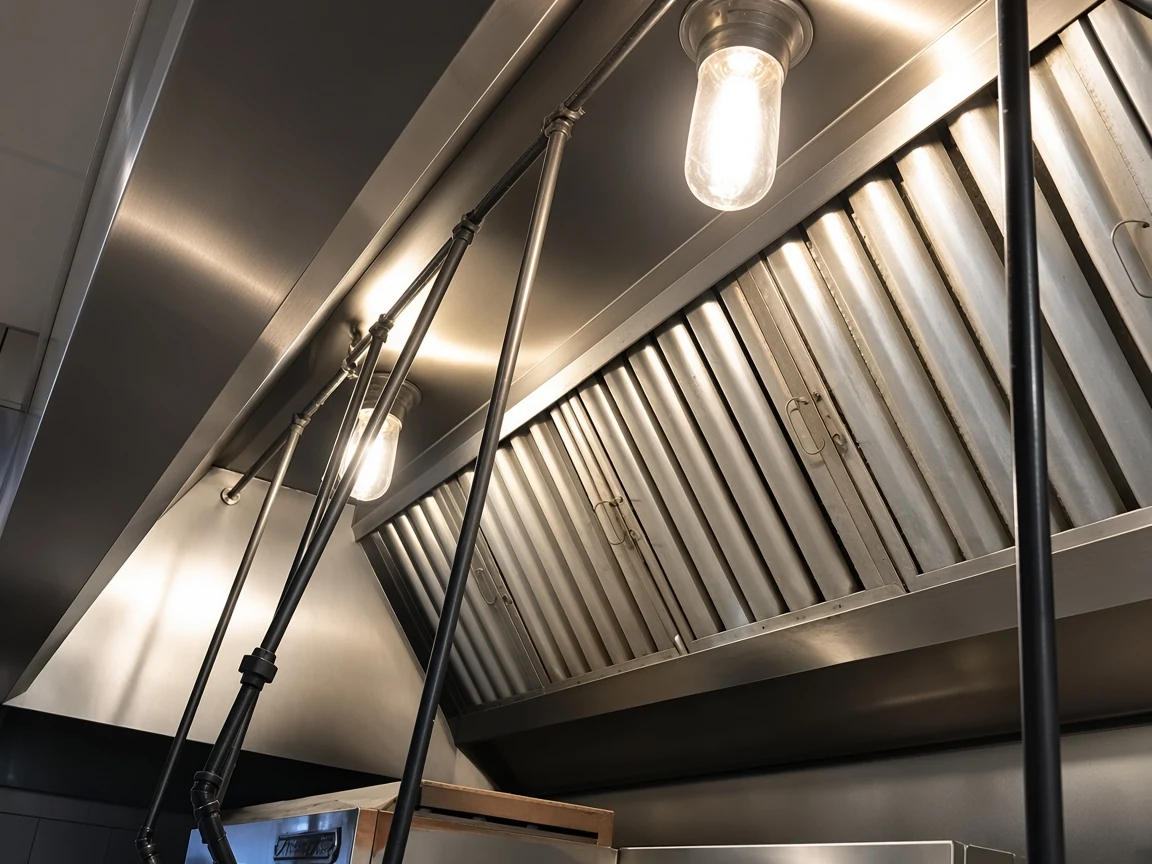 Commercial kitchen after professional hood cleaning in Maryland
